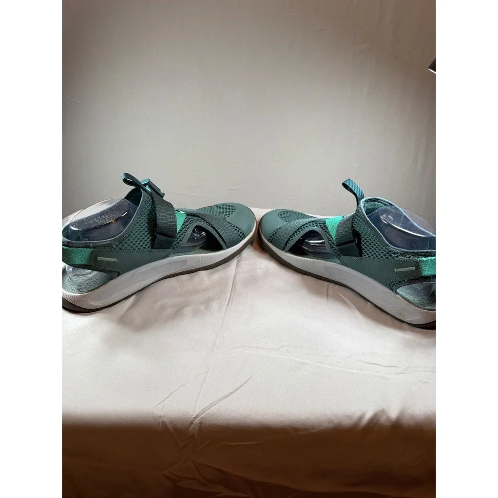 Chaco Odyssey Mens Teal Green Mesh Closed Toe Water Hiking Sandals Shoes